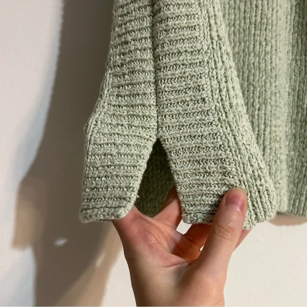 J. Crew Ribbed Sweater Tank Top Square Neck Mint Green Small